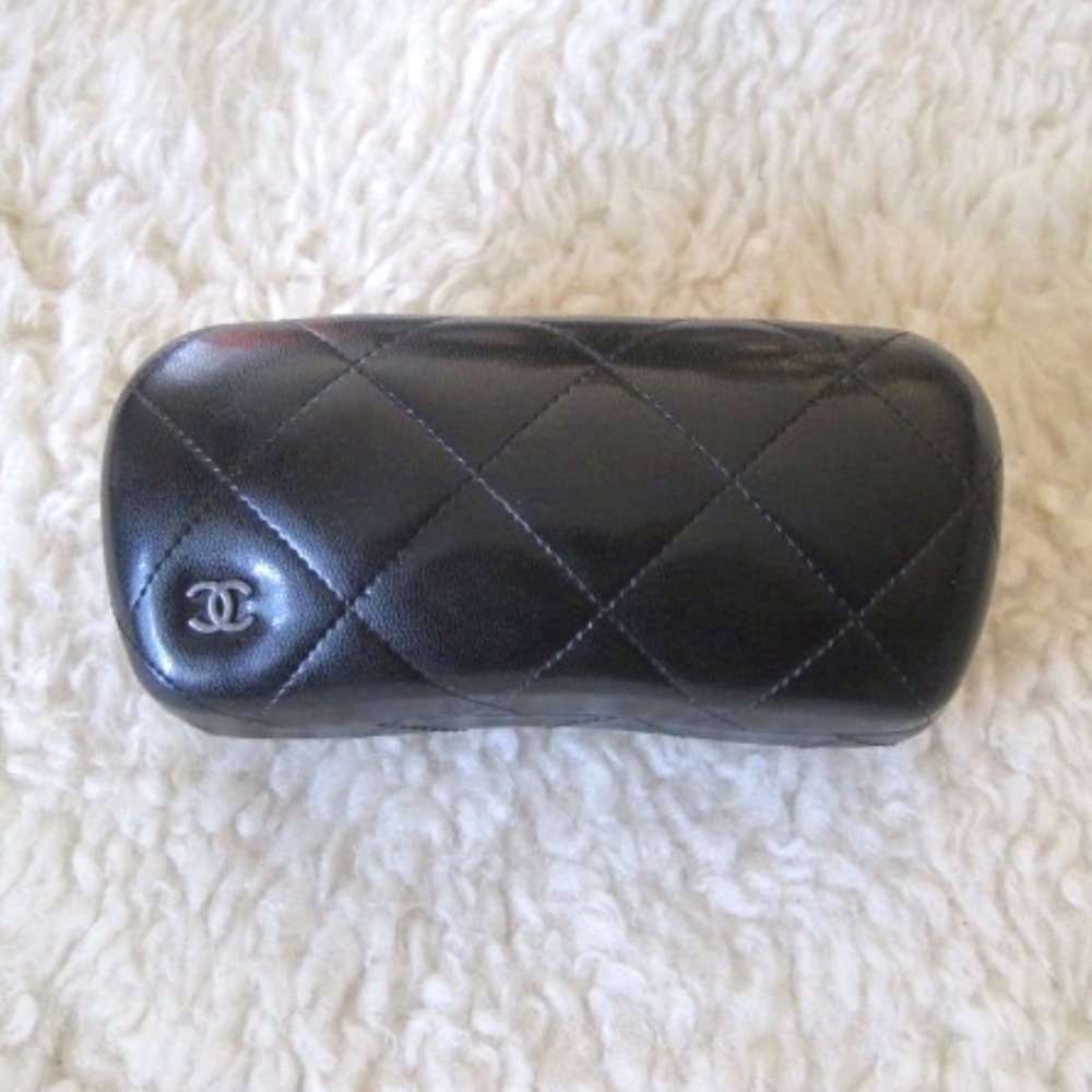 Authentic Chanel Quilted Hardshell Eyeglass Case